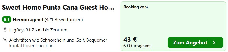 Dom Rep Hotel Angebot