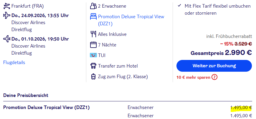 Dom Rep Pauschalangebot