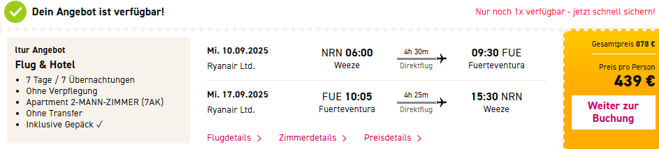 Fuerteventura Pauschalangebot