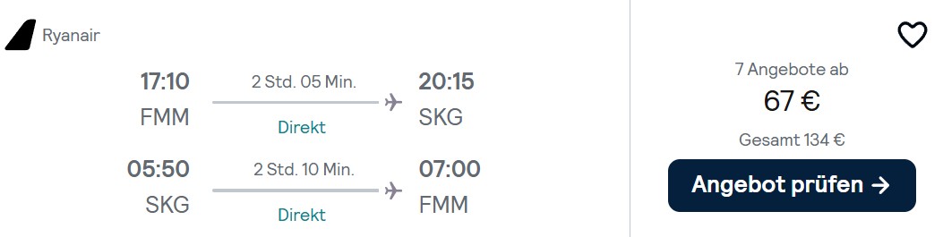 Griechenland Flug