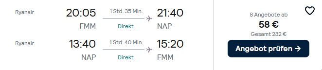 Italien Flug Angebot