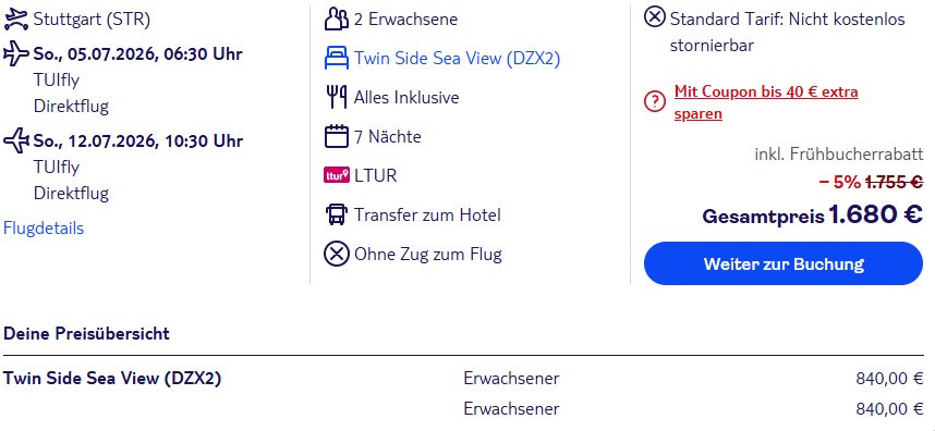 Korfu Pauschalangebot