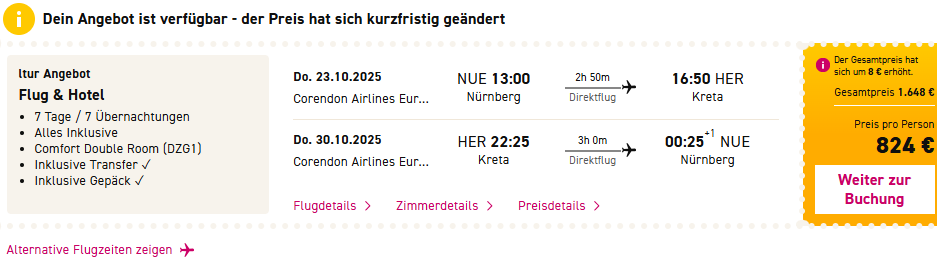 Kreta Pauschalangebot