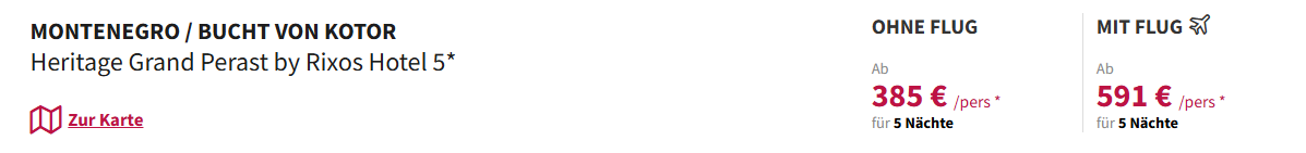 Montenegro Reise Angebot