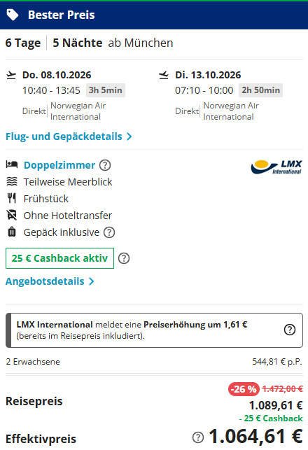 Spanien Pauschalangebot