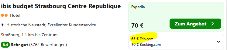 Straßburg Hotelangebot