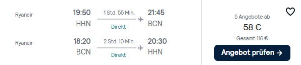 Barcelona Flug Angebot
