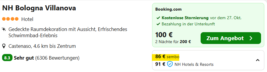 Bologna Hotel Angebot
