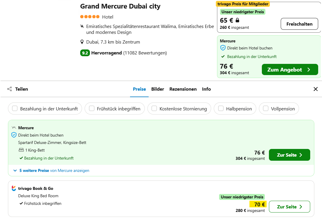 Dubai Hotel Angebot