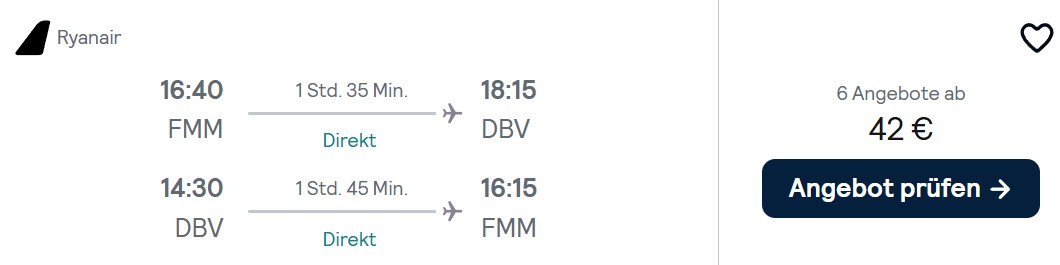 Dubrovnik Flug