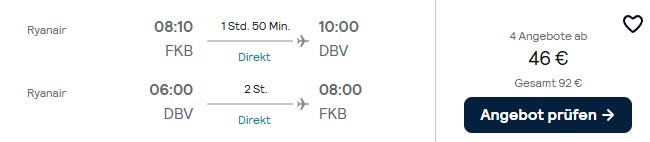 Dubrovnik Flug Schnäppchen