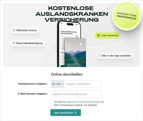 getsafe auslandskrankenversicherung antrag 2025