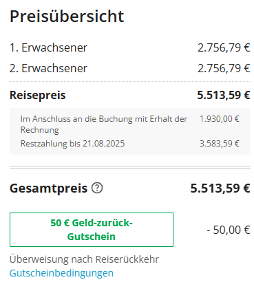 Malediven Gutschein