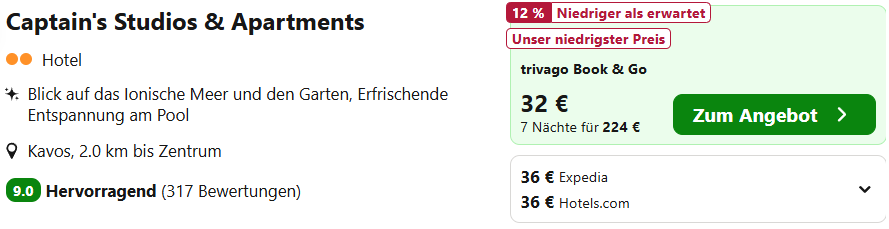 Korfu Hotel Angebot