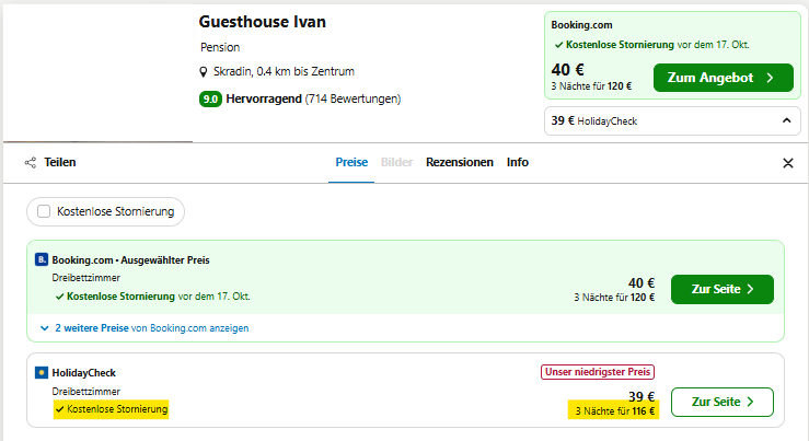 kroatien hotel angebot