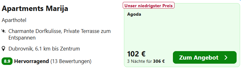 Kroatien Hotel Angebot