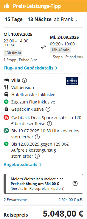 Malediven Pauschalangebot