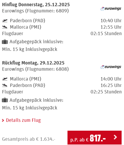 Mallorca Pauschalangebot