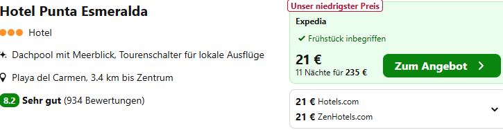 Mexiko Hotel Angebot