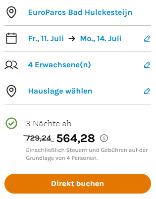 Europarcs Ferienhaus Angebot