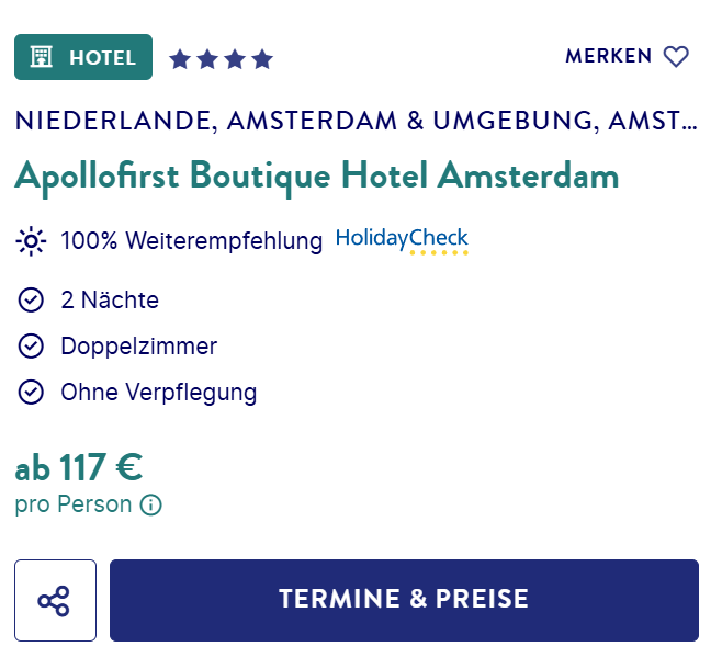 Niederlande Hotel Angebot
