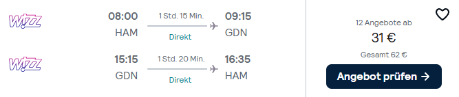 Polen Flug Angebot