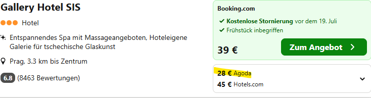 Prag Hotel Angebot