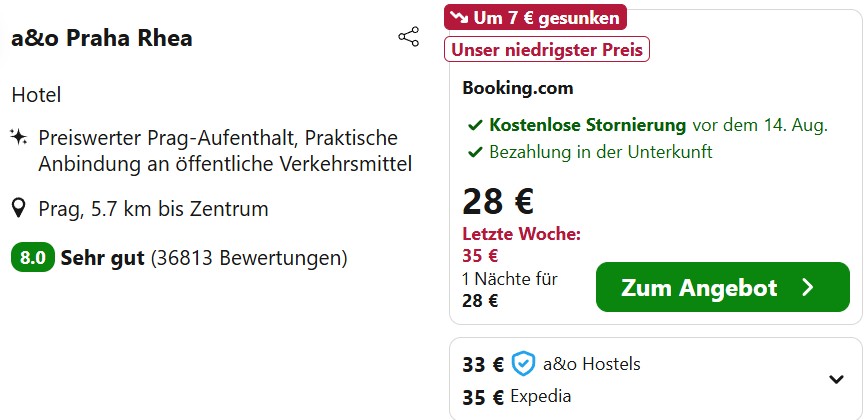 Prag Hotelangebot