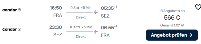 Seychellen Flug Angebot