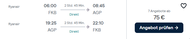 Spanien Flug Angebot