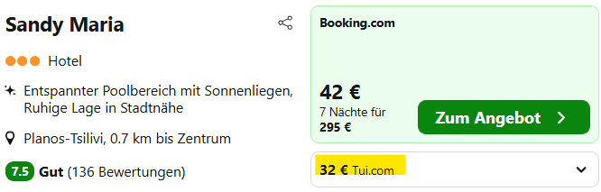 Zakynthos Hotel Angebot