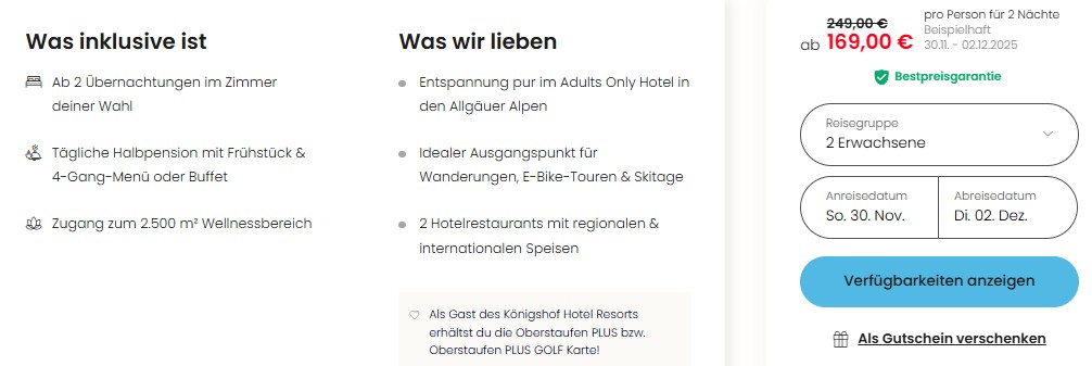 Allgäu Hotelangebot