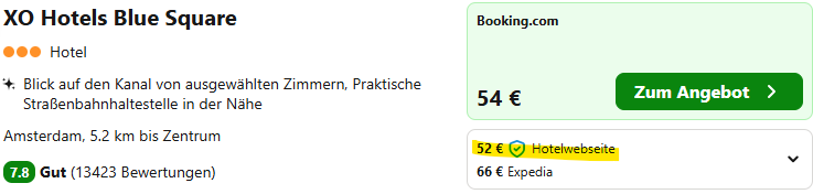 Amsterdam Hotel Angebot