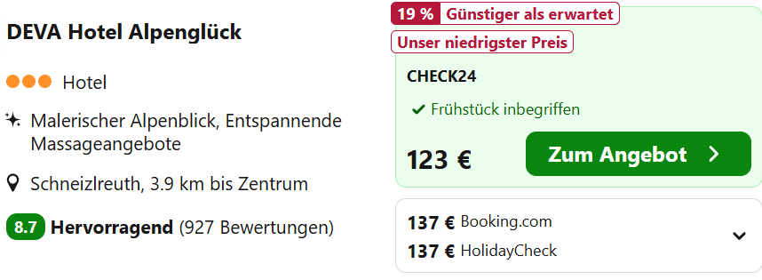 Bayern Hotelangebot