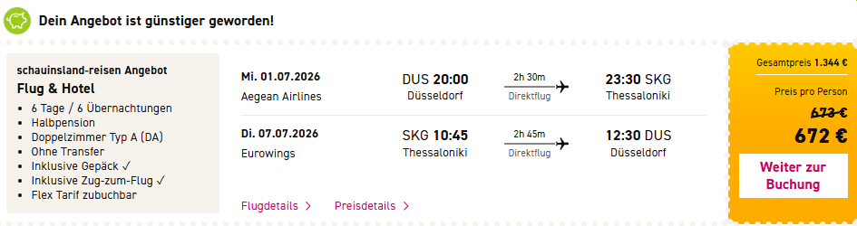 Chalkidiki Pauschalangebot