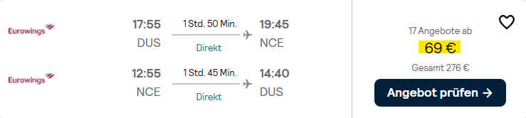 frankreich flug angebot