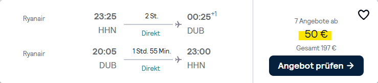 irland flug angebot