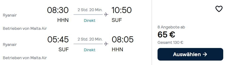 Italien Flug Angebot