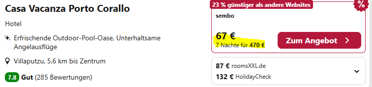 Italien Kombi Angebot
