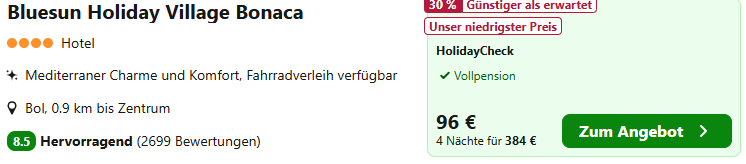 Kroatien Hotel Angebot