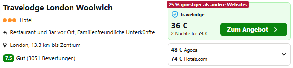 London Hotel Angebot