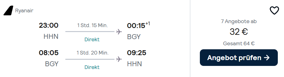 Mailand Flug Angebot