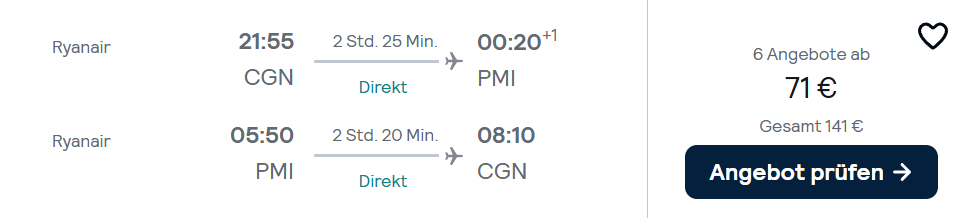 Mallorca Flug Angebot