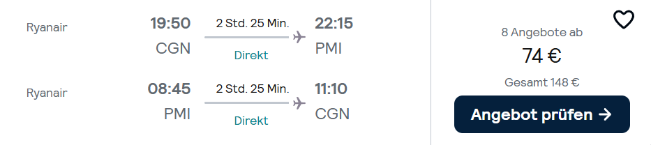 Mallorca Flug Angebot