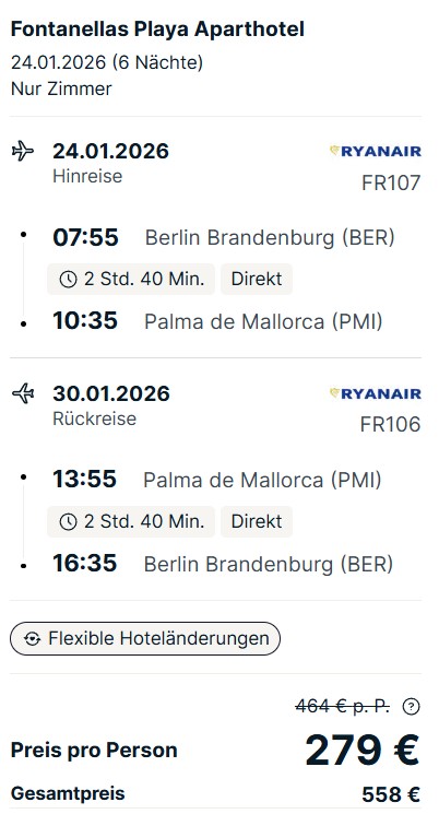 Mallorca Pauschalangebot