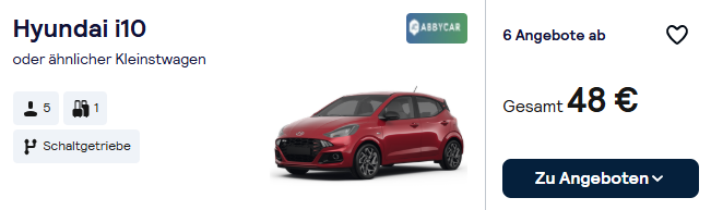 Mietwagen Montenegro Angebot
