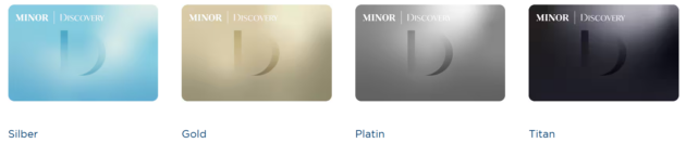 Mitgliedsstufen des Minor DISCOVERY Programms