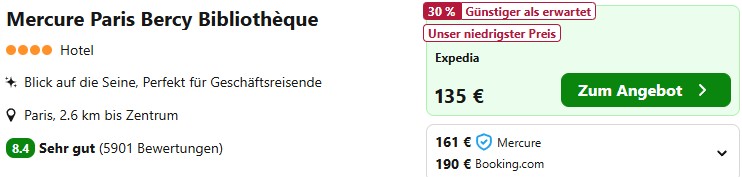 Paris Hotelangebot