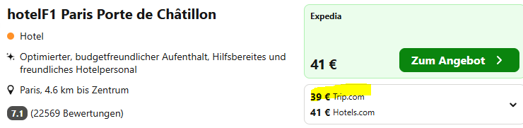 Paris Hotelangebot