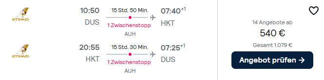 Phuket Flug Angebot